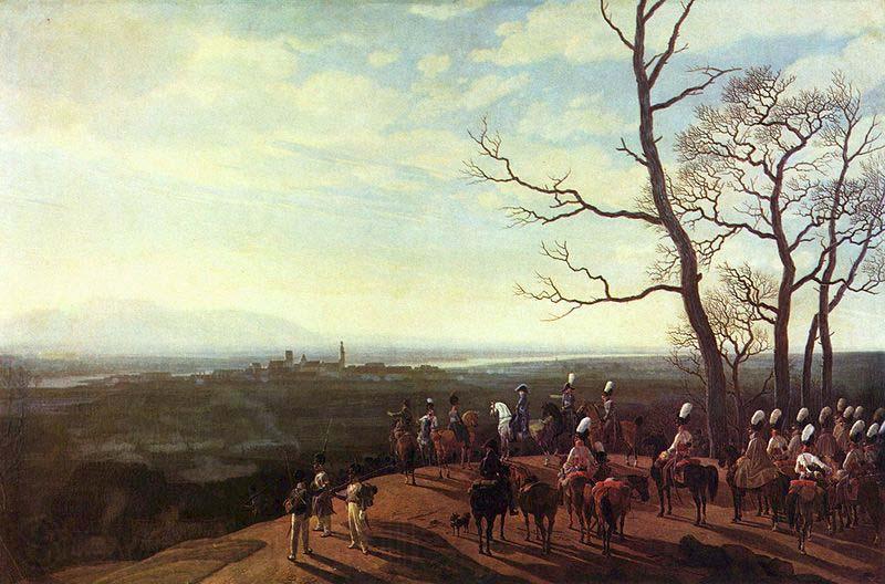 Wilhelm von Kobell Belagerung von Kosel Norge oil painting art